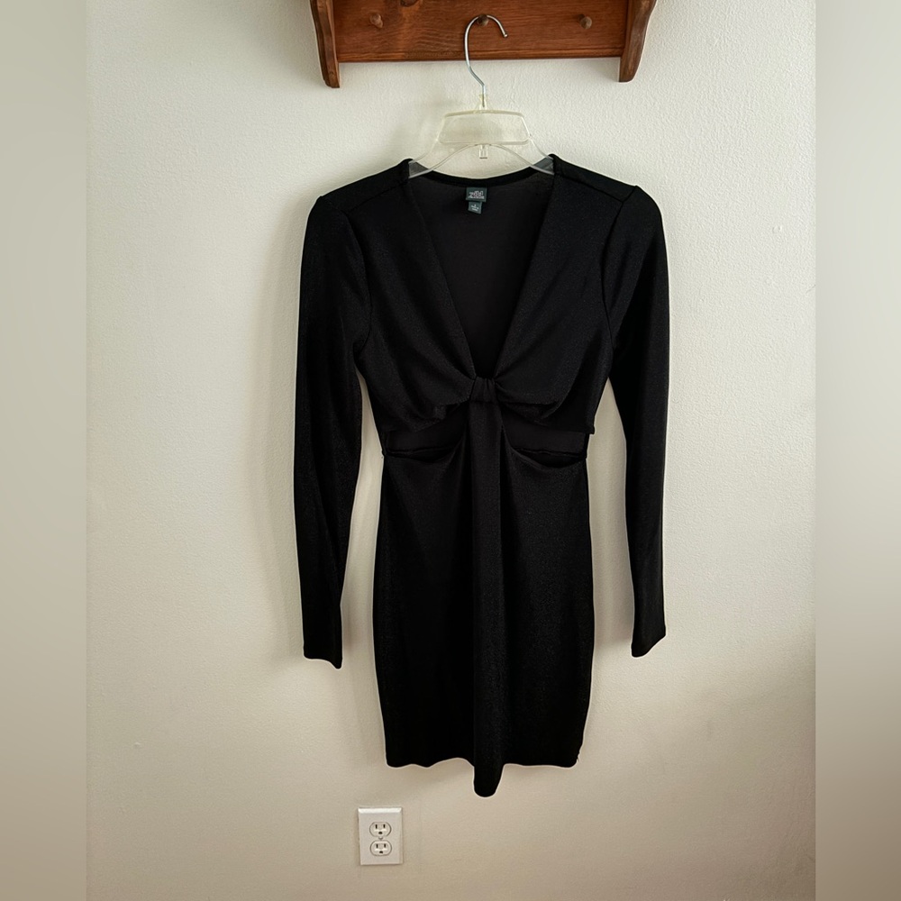 Shimmery cut-out mini dress
